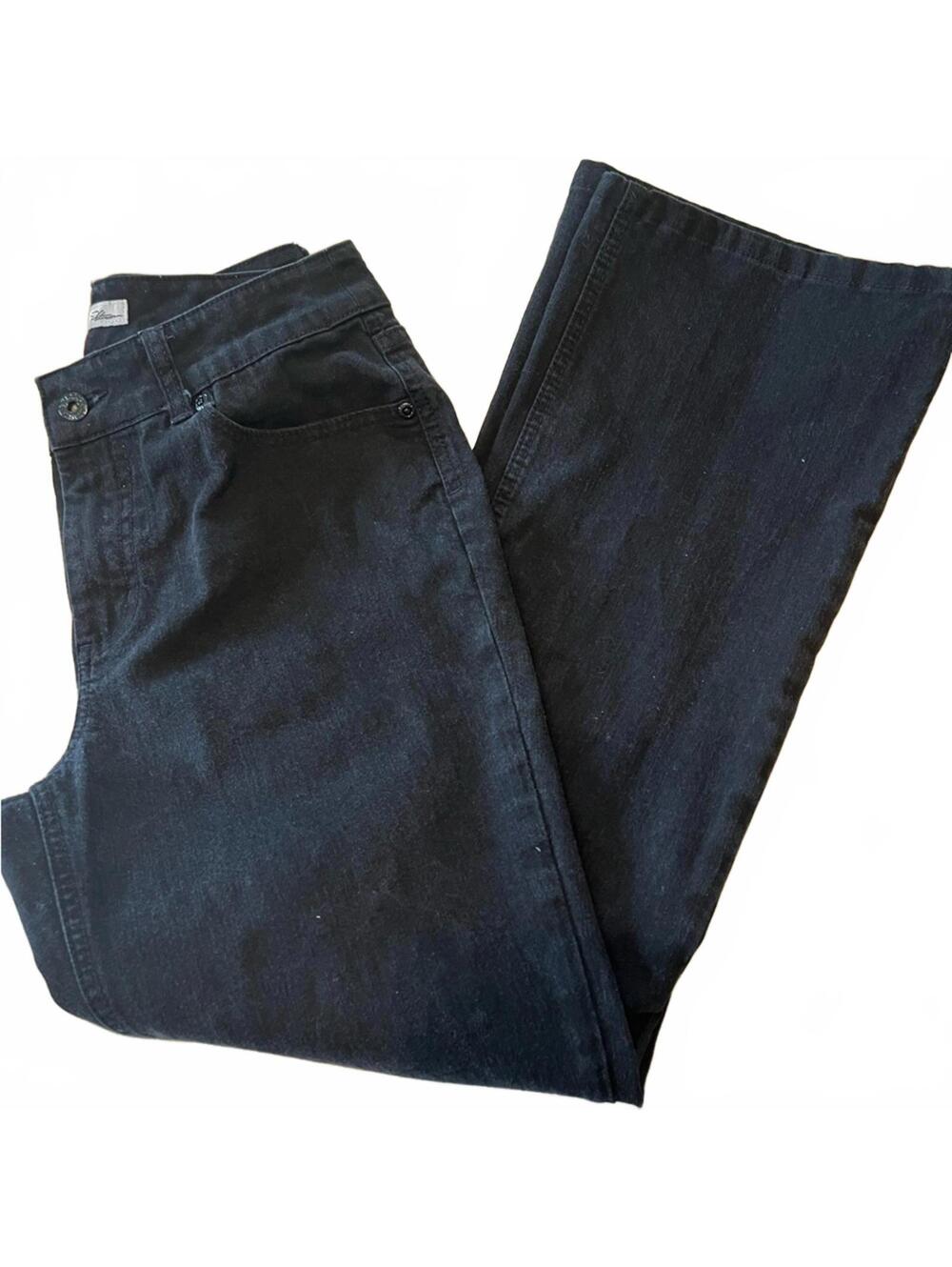 Chico’s Platinum Black Denim Jeans Women’s Casual Straight Leg Pants